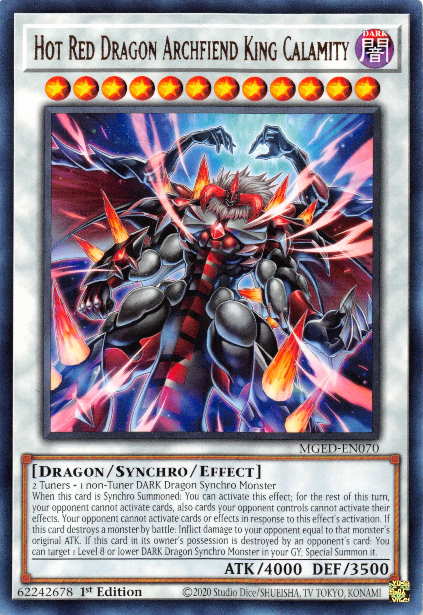 Hot Red Dragon Archfiend King Calamity [MGED-EN070] Rare | Exor Games Summserside