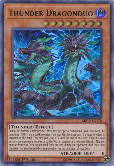 Thunder Dragonduo [MP19-EN170] Ultra Rare | Exor Games Summserside