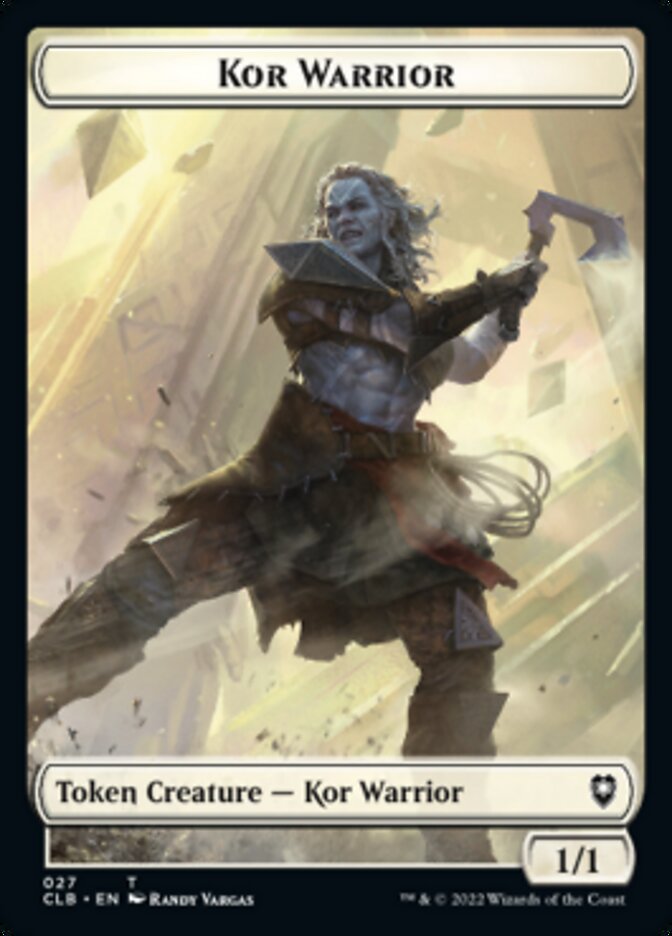 Kor Warrior // Shapeshifter (023) Double-sided Token [Commander Legends: Battle for Baldur's Gate Tokens] | Exor Games Summserside