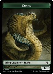 Snake // Morph Double-Sided Token [Murders at Karlov Manor Commander Tokens] | Exor Games Summserside