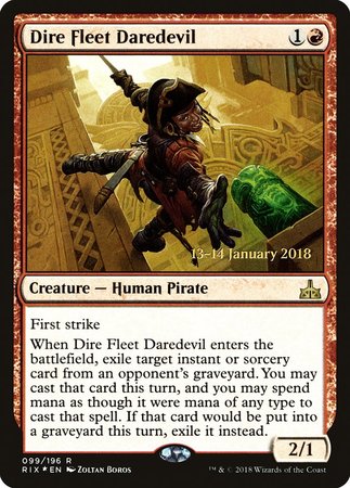 Dire Fleet Daredevil [Rivals of Ixalan Promos] | Exor Games Summserside