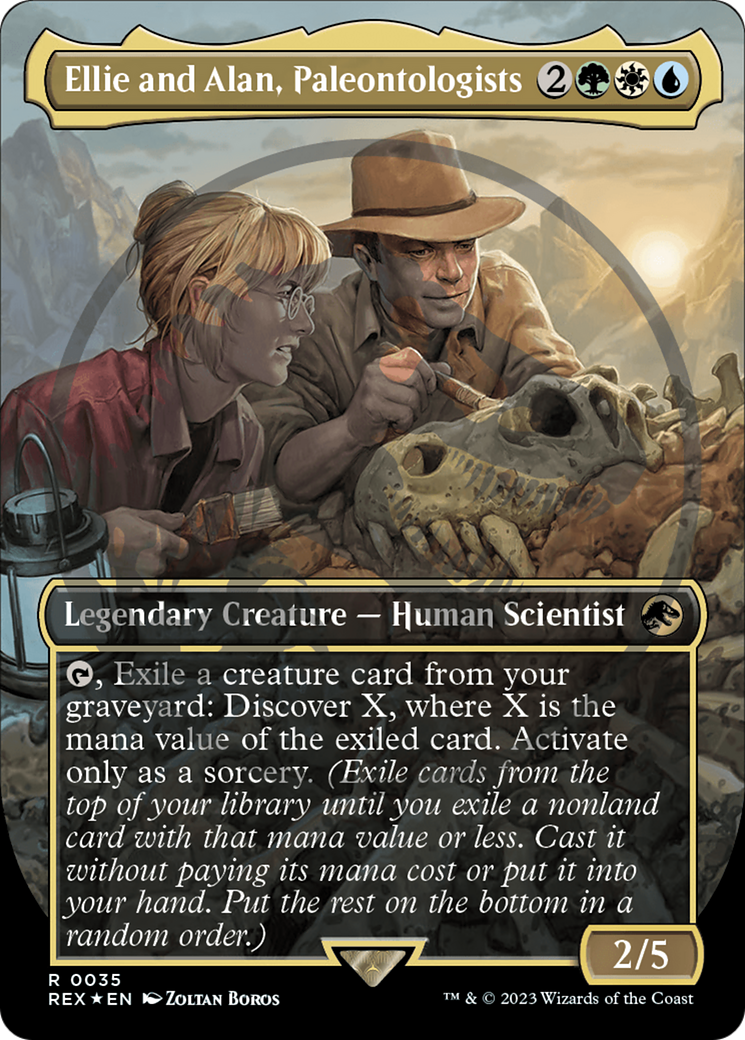 Ellie and Alan, Paleontologists Emblem (Borderless) [Jurassic World Collection Tokens] | Exor Games Summserside