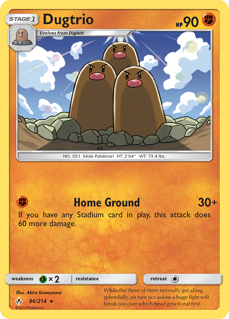 Dugtrio (86/214) [Sun & Moon: Unbroken Bonds] | Exor Games Summserside