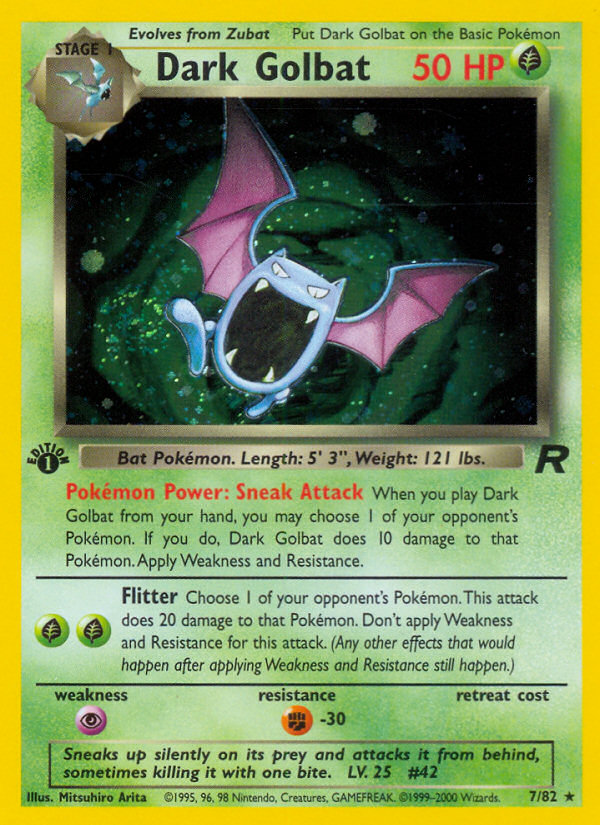 Dark Golbat (7/82) [Team Rocket 1st Edition] | Exor Games Summserside