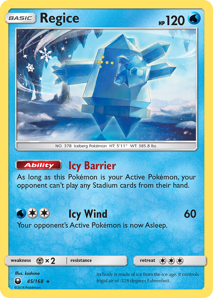 Regice (45/168) [Sun & Moon: Celestial Storm] | Exor Games Summserside