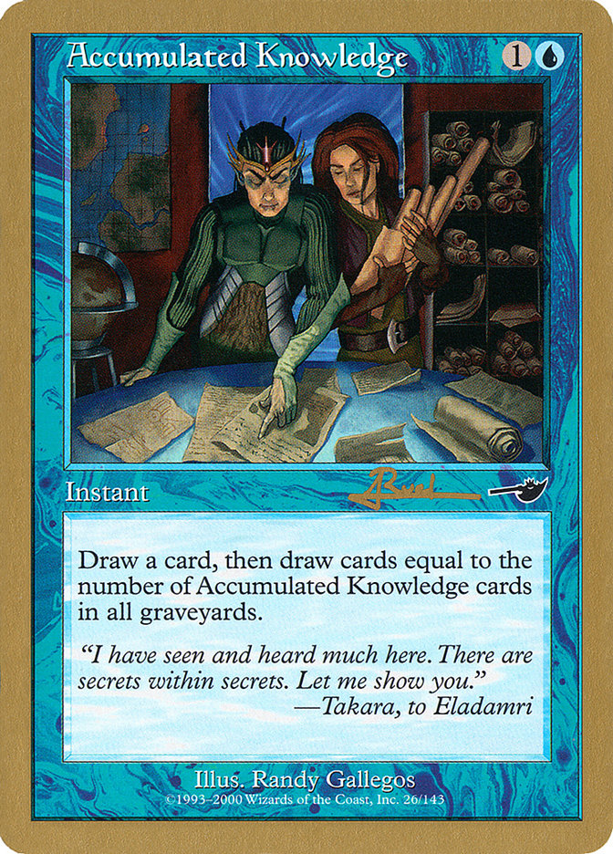 Accumulated Knowledge (Antoine Ruel) [World Championship Decks 2001] | Exor Games Summserside