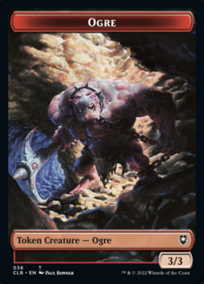 Boar // Ogre Double-sided Token [Commander Legends: Battle for Baldur's Gate Tokens] | Exor Games Summserside