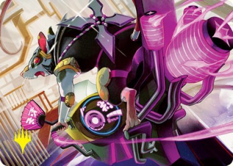 Nashi, Moon Sage's Scion Art Card (Gold-Stamped Signature) [Kamigawa: Neon Dynasty Art Series] | Exor Games Summserside