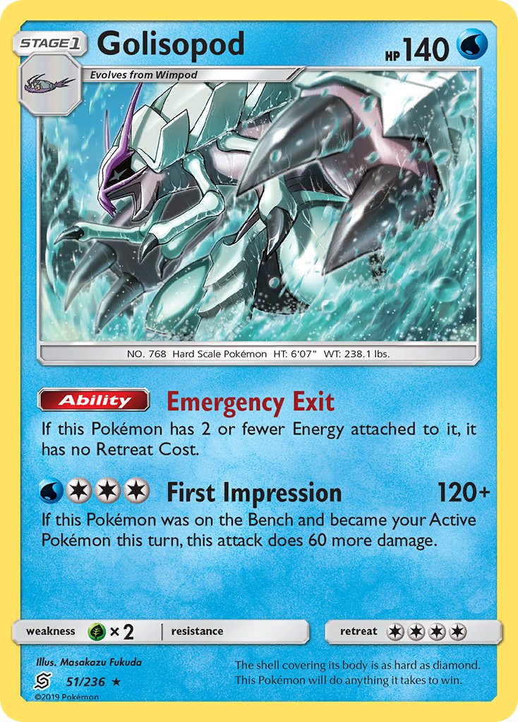 Golisopod (51/236) (Cosmos Holo) (Blister Exclusive) [Sun & Moon: Unified Minds] | Exor Games Summserside