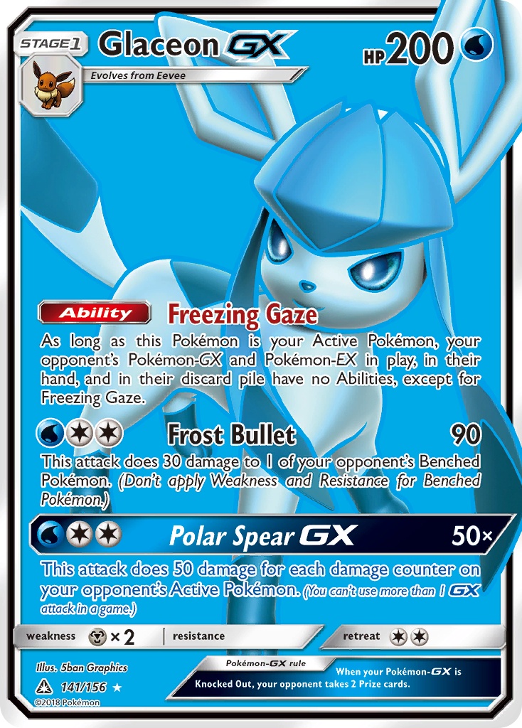 Glaceon GX (141/156) [Sun & Moon: Ultra Prism] | Exor Games Summserside