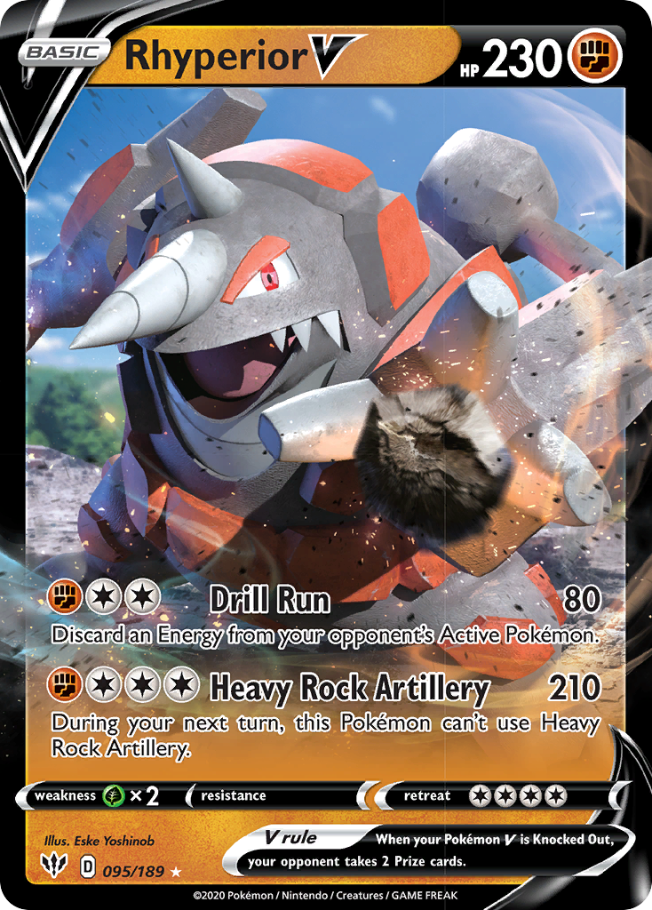 Rhyperior V (095/189) [Sword & Shield: Darkness Ablaze] | Exor Games Summserside