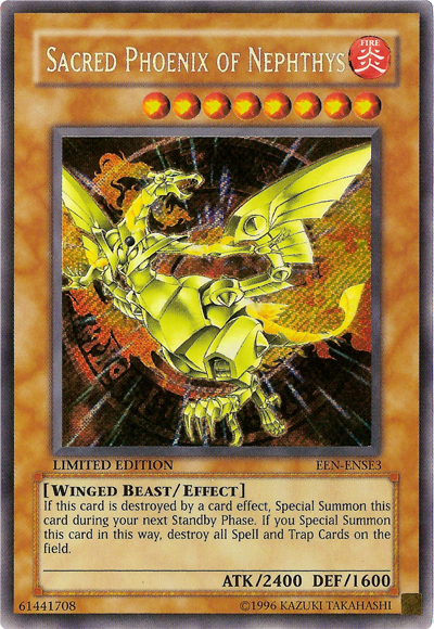 Sacred Phoenix of Nephthys [EEN-ENSE3] Secret Rare | Exor Games Summserside