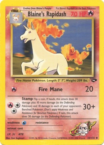 Blaine's Rapidash (33/132) [Gym Challenge Unlimited] | Exor Games Summserside