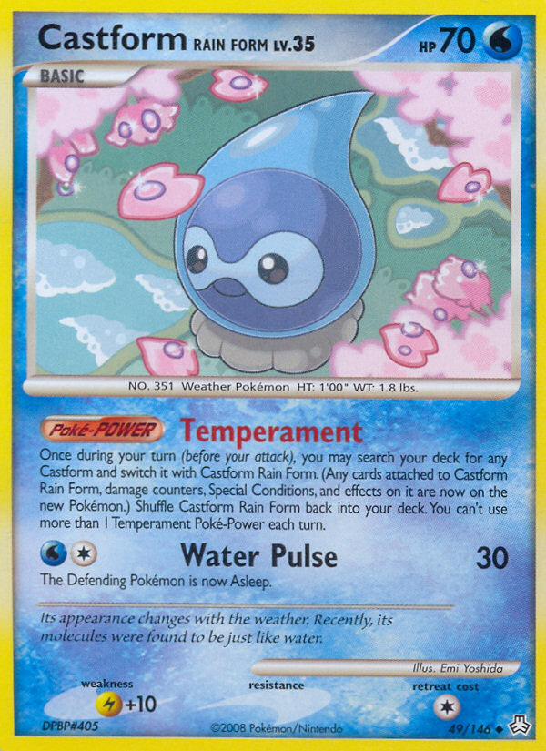 Castform Rain Form (49/146) [Diamond & Pearl: Legends Awakened] | Exor Games Summserside