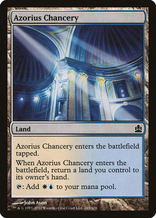 Azorius Chancery [Commander 2011] | Exor Games Summserside