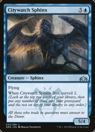 Citywatch Sphinx [Guilds of Ravnica] | Exor Games Summserside