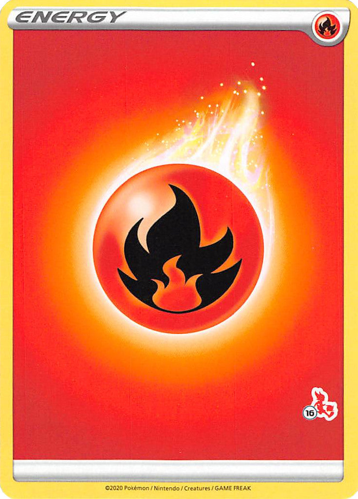 Fire Energy (Cinderace Stamp #16) [Battle Academy 2022] | Exor Games Summserside