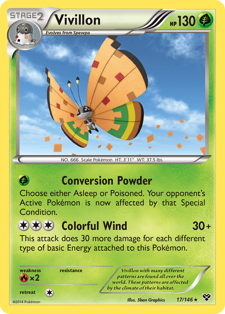 Vivillon (17/146) (High Plains Form/Orange Wings) [XY: Base Set] | Exor Games Summserside