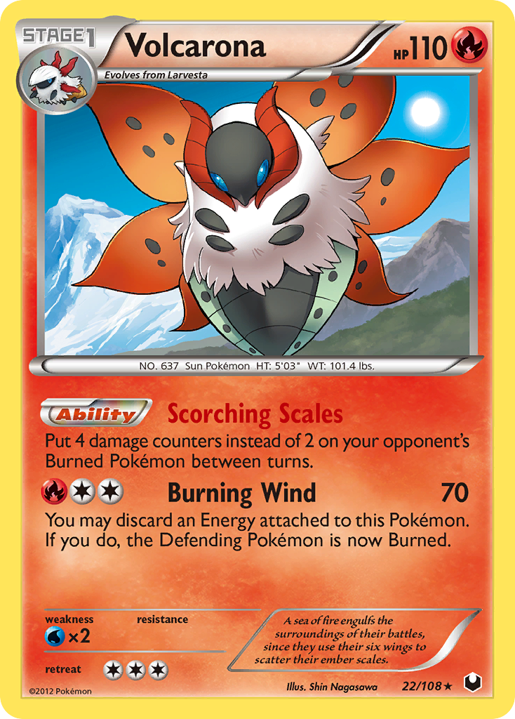 Volcarona (22/108) [Black & White: Dark Explorers] | Exor Games Summserside