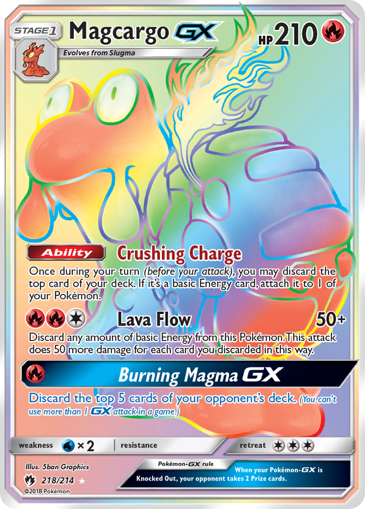 Magcargo GX (218/214) [Sun & Moon: Lost Thunder] | Exor Games Summserside