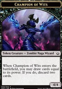 Champion of Wits // Warrior Double-sided Token [Hour of Devastation Tokens] | Exor Games Summserside