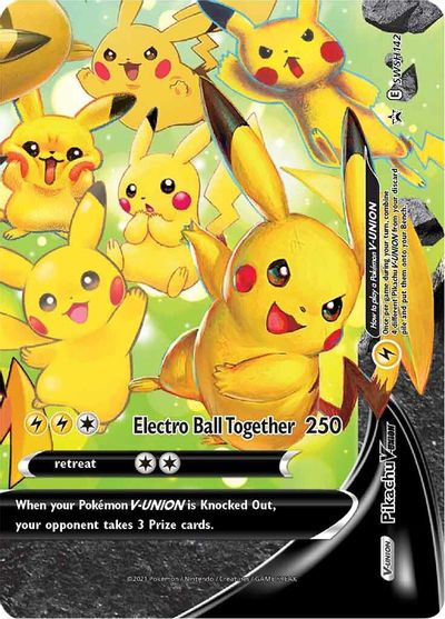 Pikachu V-UNION (SWSH142) (Celebrations) [Sword & Shield: Black Star Promos] | Exor Games Summserside