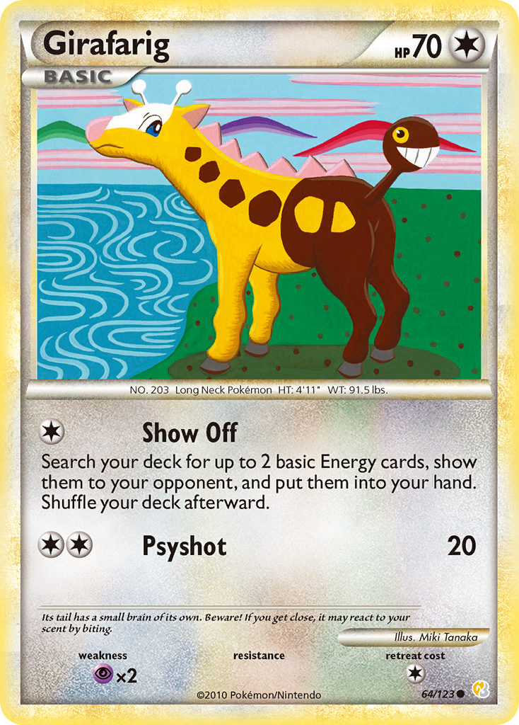 Girafarig (64/123) [HeartGold & SoulSilver: Base Set] | Exor Games Summserside