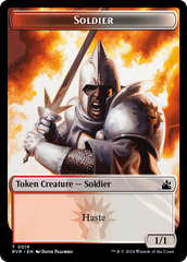 Spirit (0018) // Soldier Double-Sided Token [Ravnica Remastered Tokens] | Exor Games Summserside