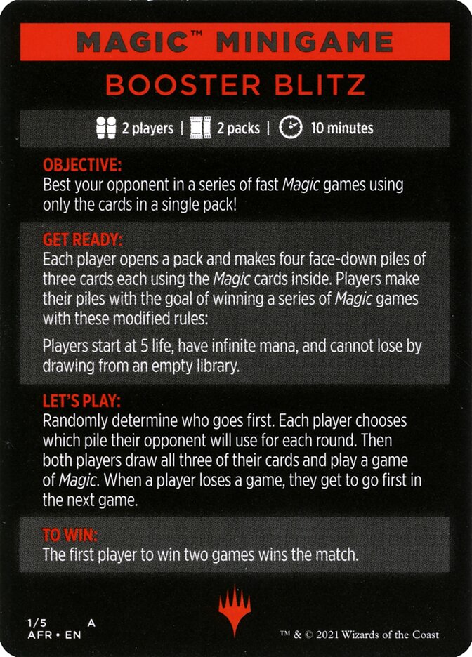 Booster Blitz (Magic Minigame) [Innistrad: Midnight Hunt Minigame] | Exor Games Summserside