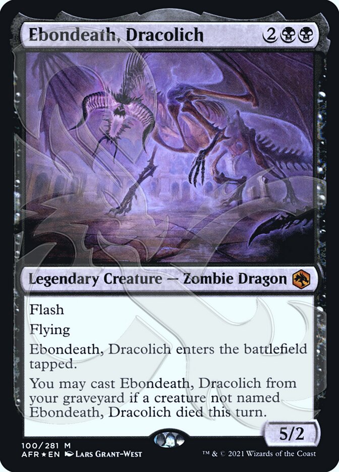 Ebondeath, Dracolich (Ampersand Promo) [Dungeons & Dragons: Adventures in the Forgotten Realms Promos] | Exor Games Summserside