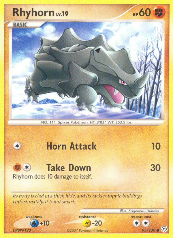 Rhyhorn (95/130) [Diamond & Pearl: Base Set] | Exor Games Summserside