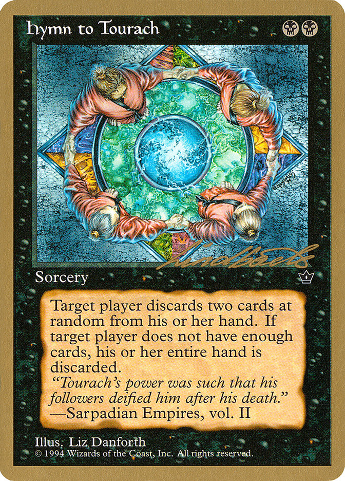 Hymn to Tourach (Circle) (Leon Lindback) [Pro Tour Collector Set] | Exor Games Summserside