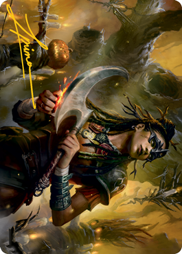 Harvesttide Sentry Art Card (Gold-Stamped Signature) [Innistrad: Midnight Hunt Art Series] | Exor Games Summserside