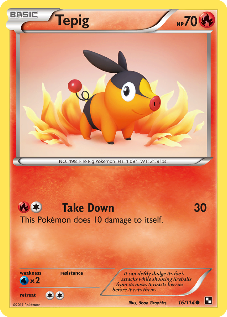 Tepig (16/114) [Black & White: Base Set] | Exor Games Summserside