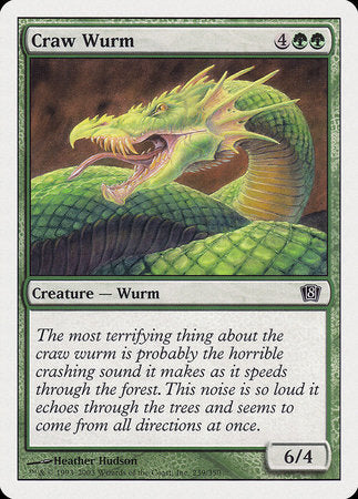 Craw Wurm [Eighth Edition] | Exor Games Summserside