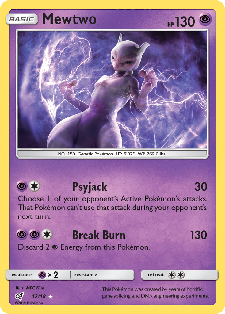 Mewtwo (12/18) [Sun & Moon: Detective Pikachu] | Exor Games Summserside