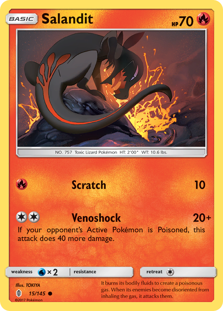 Salandit (15/145) [Sun & Moon: Guardians Rising] | Exor Games Summserside