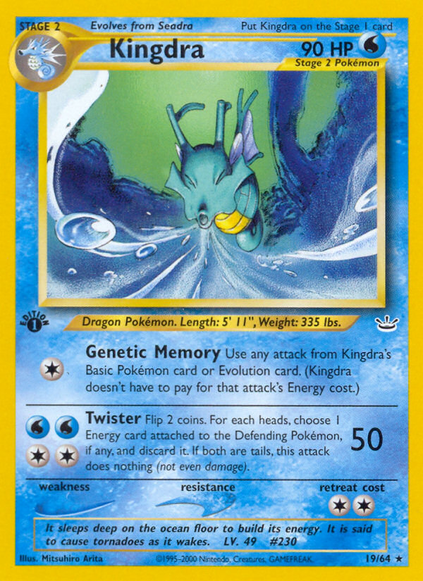 Kingdra (19/64) [Neo Revelation 1st Edition] | Exor Games Summserside