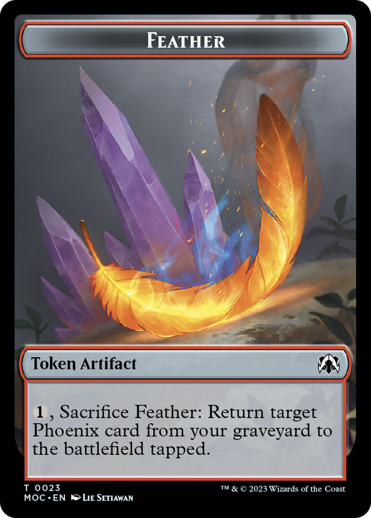 Feather // Servo Double-Sided Token [March of the Machine Commander Tokens] | Exor Games Summserside