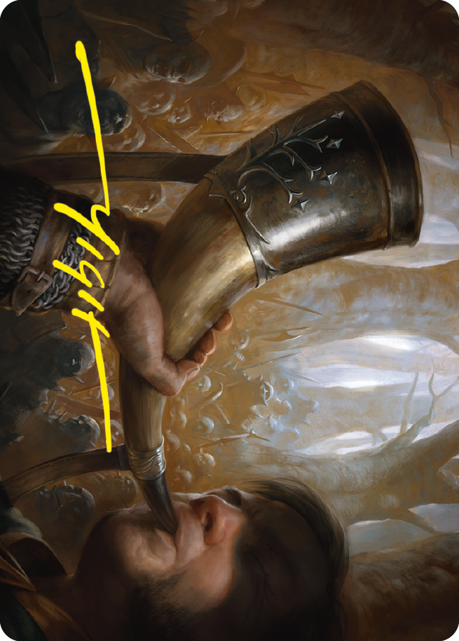 Horn of Gondor Art Card (Gold-Stamped Signature) [The Lord of the Rings: Tales of Middle-earth Art Series] | Exor Games Summserside