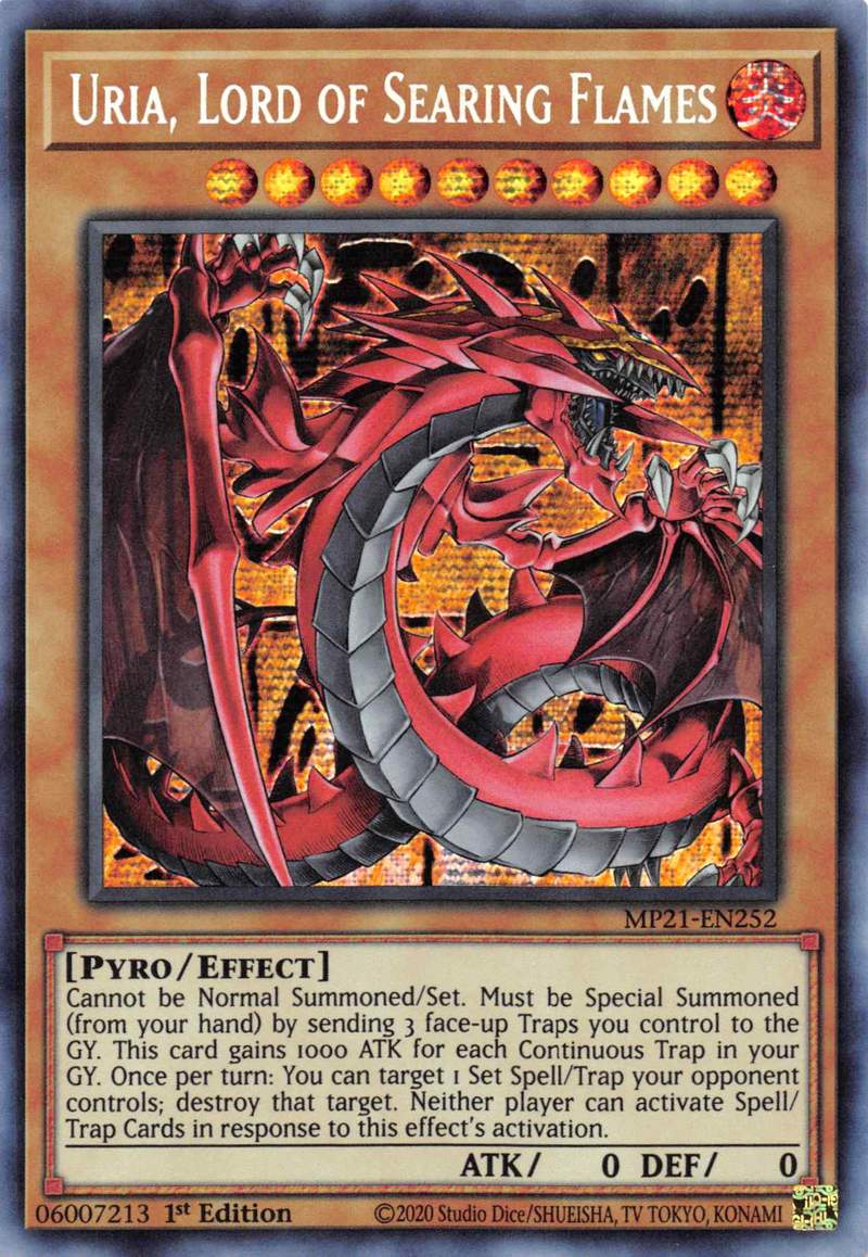 Uria, Lord of Searing Flames [MP21-EN252] Prismatic Secret Rare | Exor Games Summserside