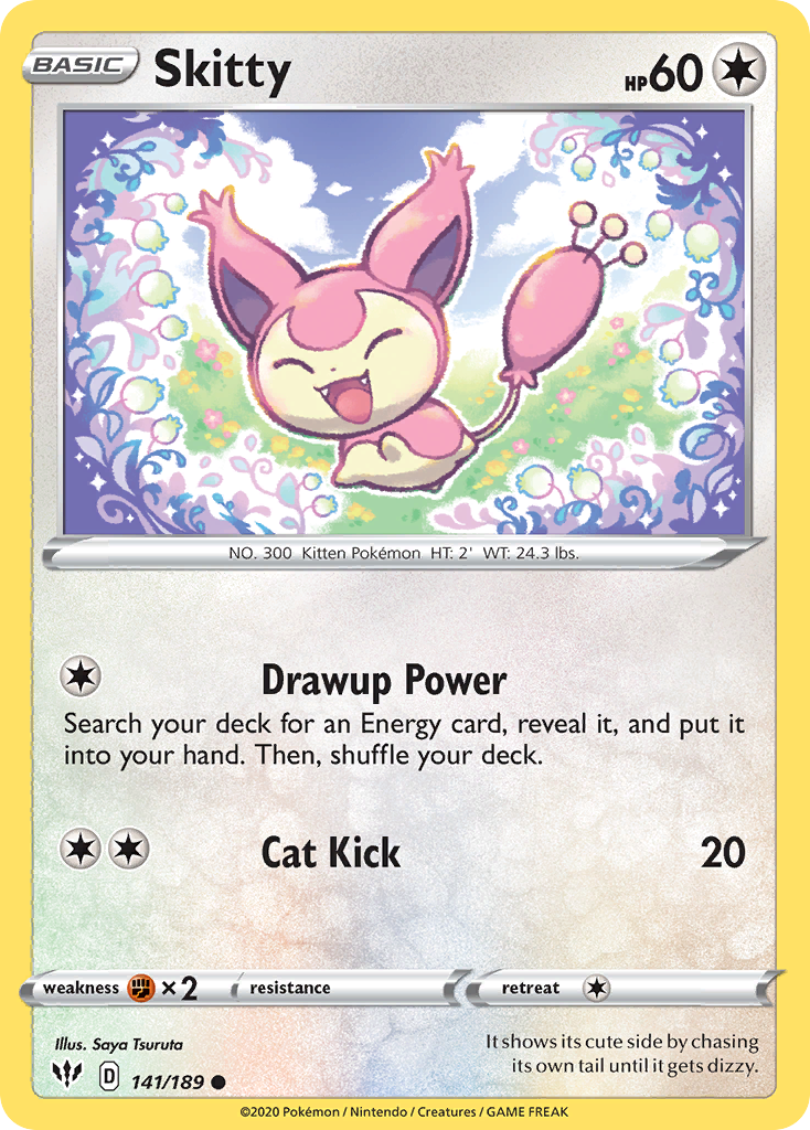 Skitty (141/189) [Sword & Shield: Darkness Ablaze] | Exor Games Summserside