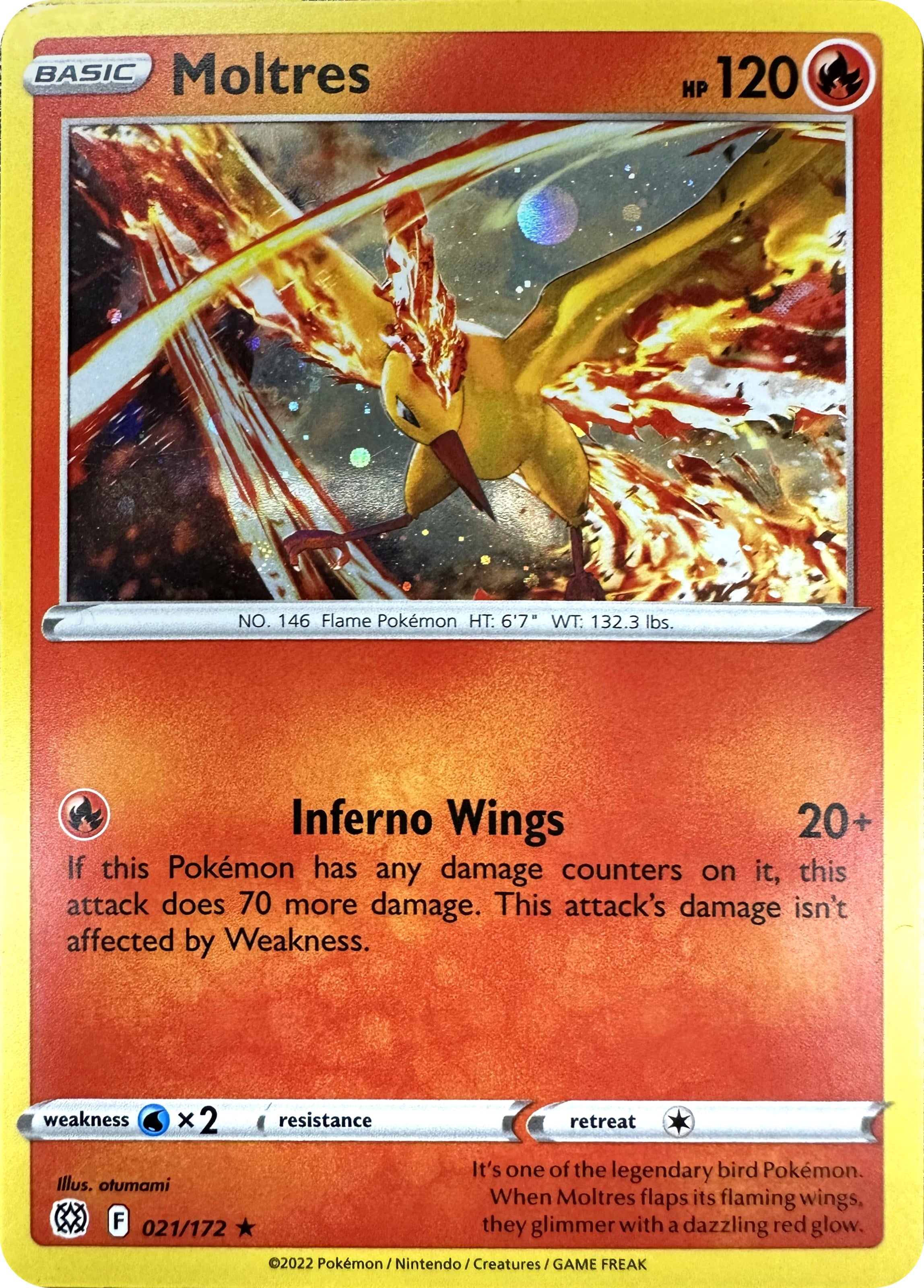 Moltres (021/172) (Cosmos Holo) [Sword & Shield: Brilliant Stars] | Exor Games Summserside