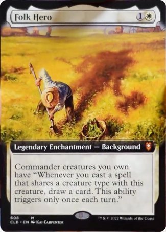 Folk Hero (Extended Art) [Commander Legends: Battle for Baldur's Gate] | Exor Games Summserside