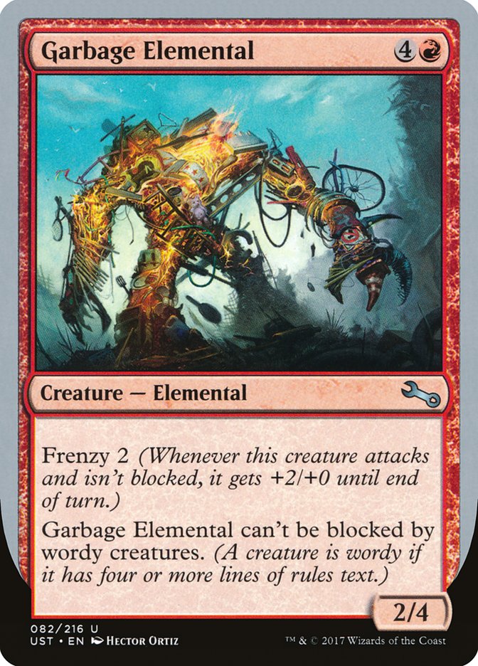 Garbage Elemental (2/4 Creature) [Unstable] | Exor Games Summserside