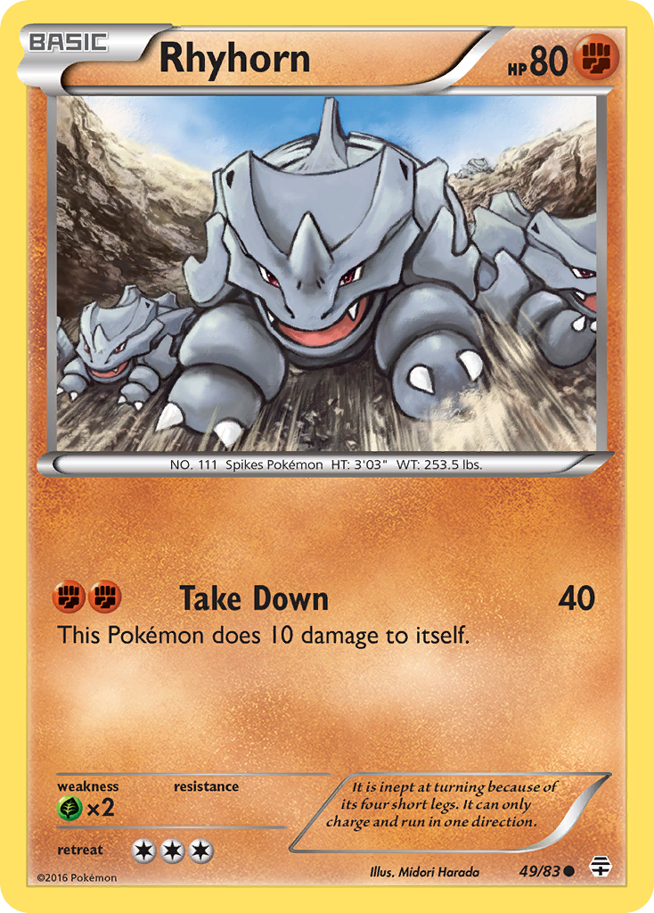 Rhyhorn (49/83) [XY: Generations] | Exor Games Summserside