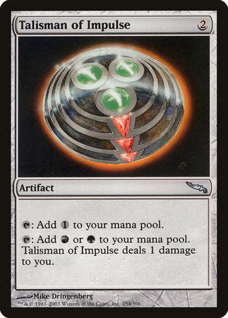 Talisman of Impulse [Mirrodin] | Exor Games Summserside