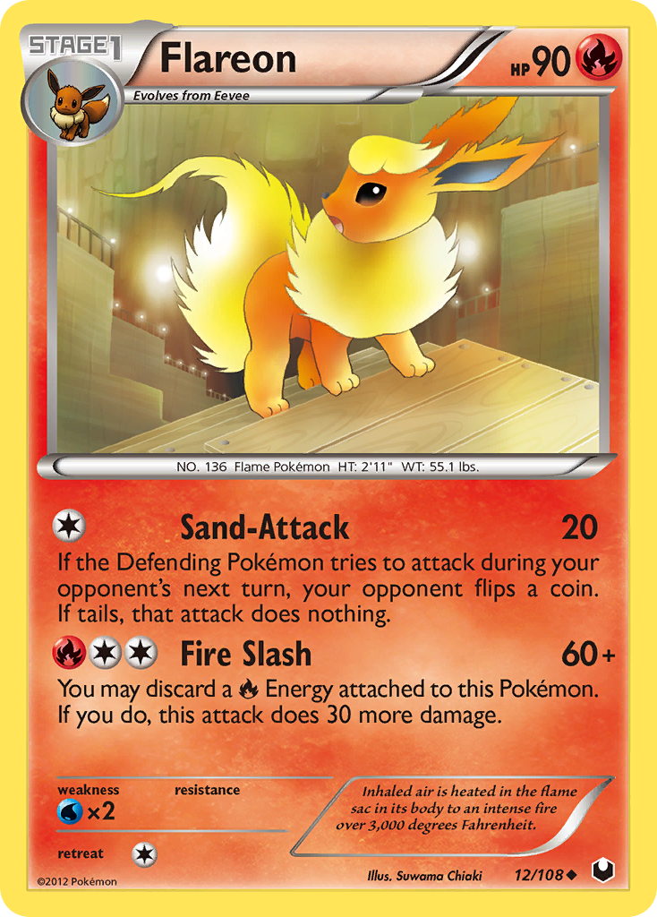 Flareon (12/108) [Black & White: Dark Explorers] | Exor Games Summserside