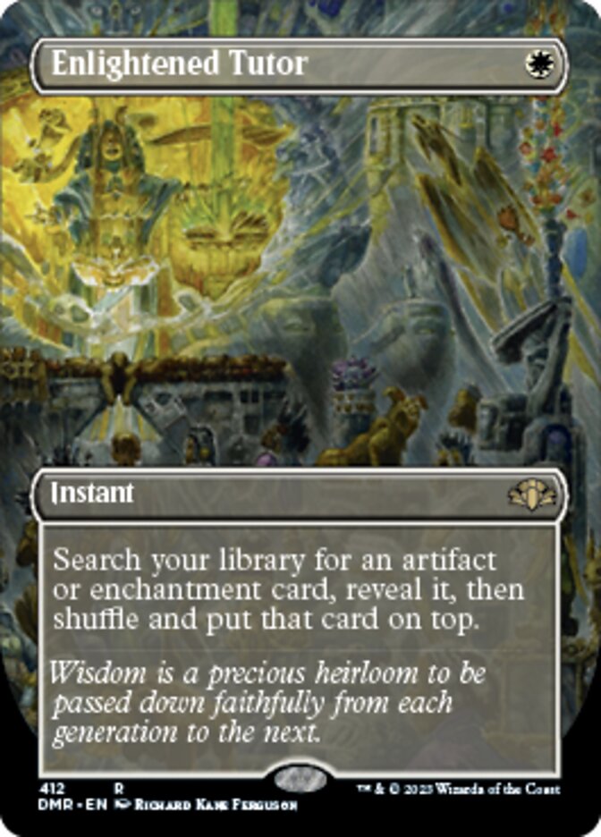 Enlightened Tutor (Borderless Alternate Art) [Dominaria Remastered] | Exor Games Summserside