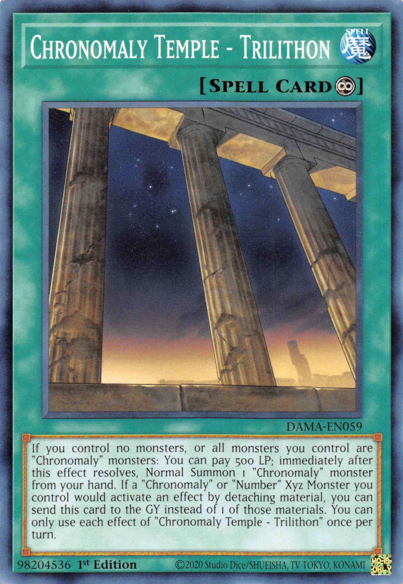 Chronomaly Temple - Trilithon [DAMA-EN059] Common | Exor Games Summserside